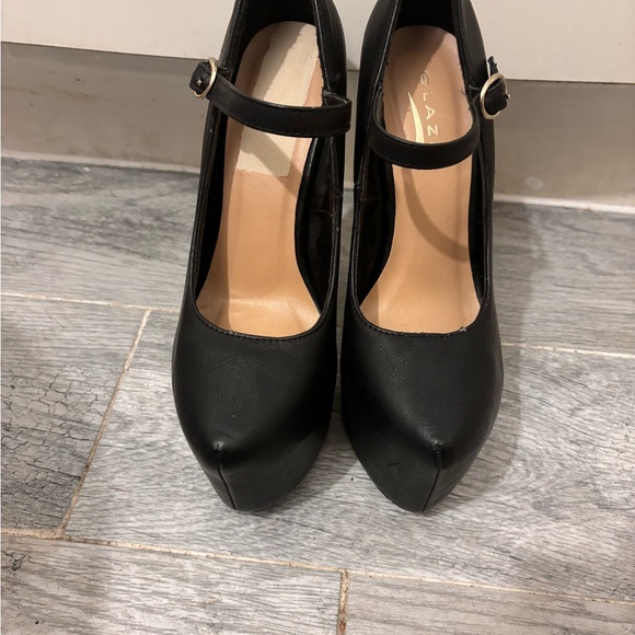 GLAZE extra high  black Maryjane platform stiletto HEELS size 6 - Picture 8 of 8